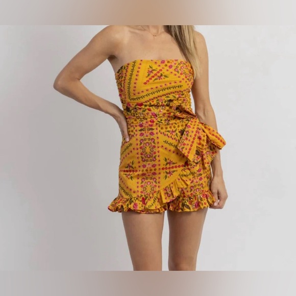 Olivaceous Pants - New! Olivaceous Layla Summer Romper In Yellow size large